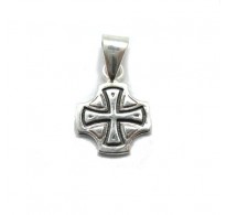PE001296 Small genuine sterling silver pendant charm solid hallmarked 925 Cross